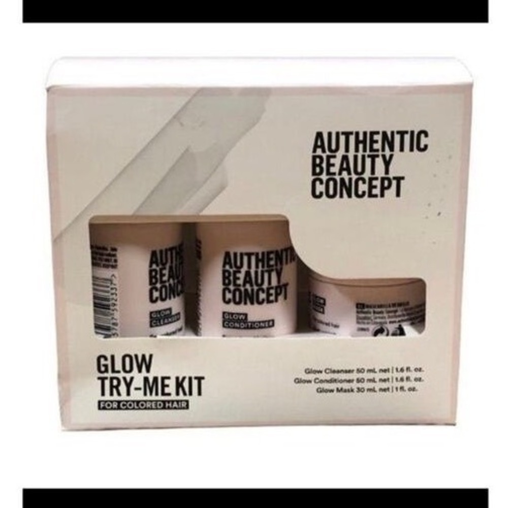 Authentic Beauty Concept Glow Try Me Kit Vegan Set shampoo conditioner mask hair